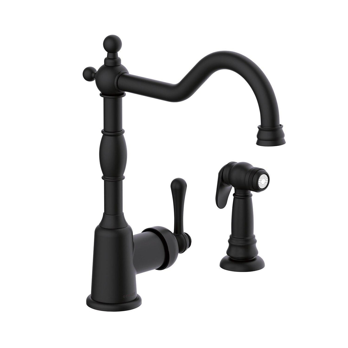 Gerber D401157BS Satin Black Opulence Single Handle Kitchen Faucet