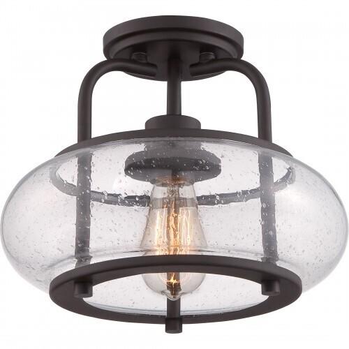 Quoizel TRG1712OZ Trilogy Semi-flush 1-light old bronze Semi-Flush Mount