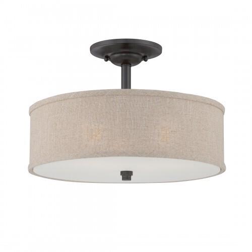 Quoizel CRA1717MC Cloverdale Semi flush mottled cocoa Semi-Flush Mount