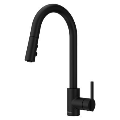 Pfister Matte Black 1-handle Pull-down Kitchen Faucet GT529-BIB