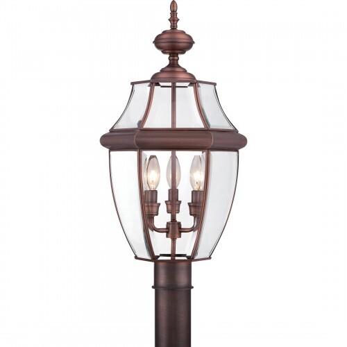 Quoizel NY9043AC Newbury Outdoor post aged copr 3l Outdoor Lantern