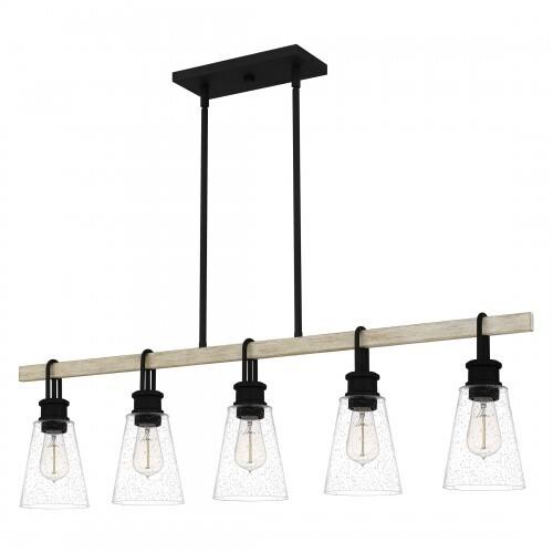 Quoizel KGB142EK Kingsbridge Linear chandelier 5 lights earth black Island Light