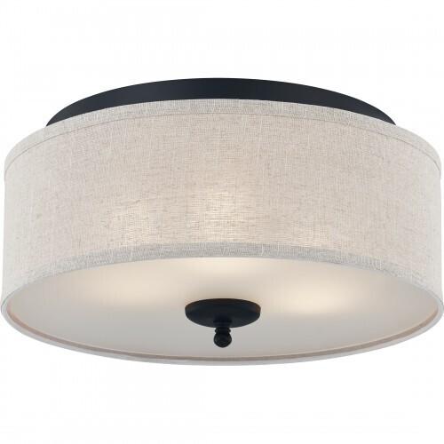 Quoizel BLA1616MBK Blanche Flush mount 3 lights matte black Flush Mount