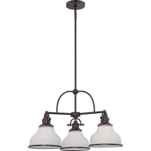 Quoizel GRT5103PN Grant Dinette chandelier plldn brnz 3lts Chandelier