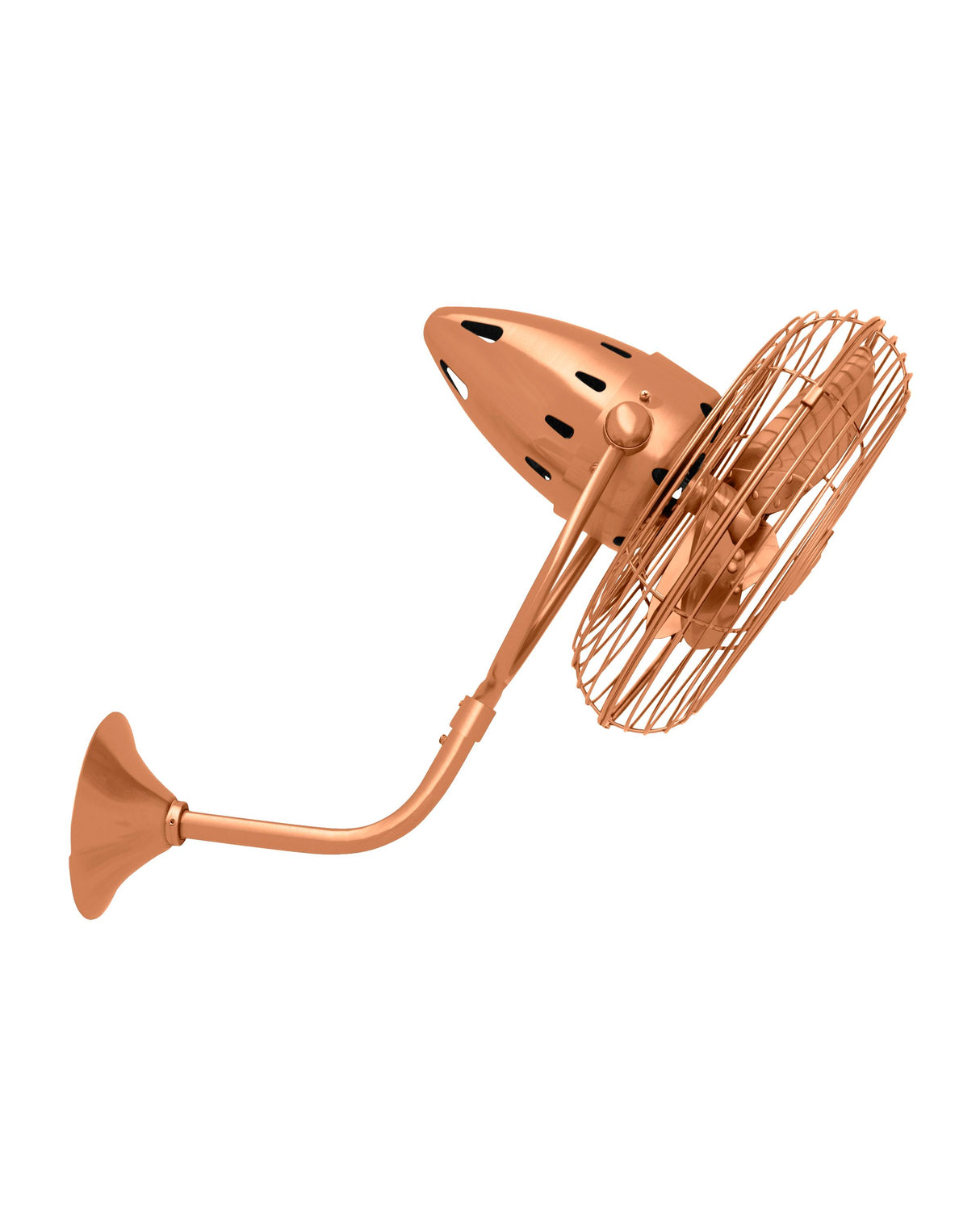 Matthews Fan BP-BRCP-MTL Bruna Parede wall fan in Brushed Copper finish.