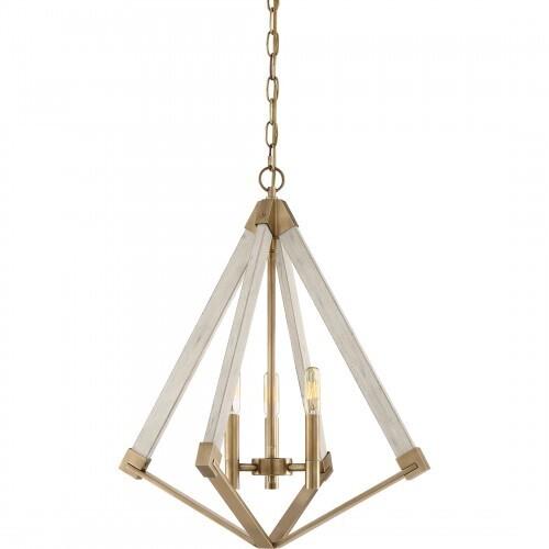 Quoizel VP5203WS Viewpoint Foyer 3lt weathered brass Pendant