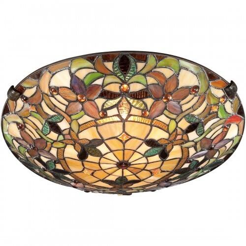 Quoizel TF1396SVB Kami Flush mount tiff vintage bronze 17"d Flush Mount