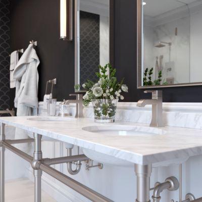 Brushed Nickel Park Avenue Single Control, Centerset Bath Faucet LG42-FE0K