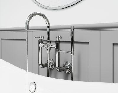 Pfister Polished Chrome Tisbury Wall Mounted Tub Filler LG6-3TBC