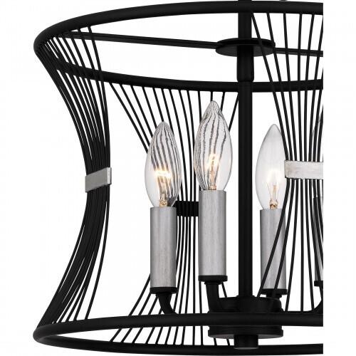 Quoizel LEI1714MBK Leiland Semi flush 4 lights matte black Semi-Flush Mount