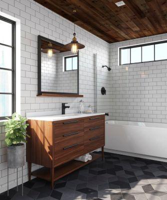 Pfister Matte Black Single Control Bathroom Faucet LG142-060B