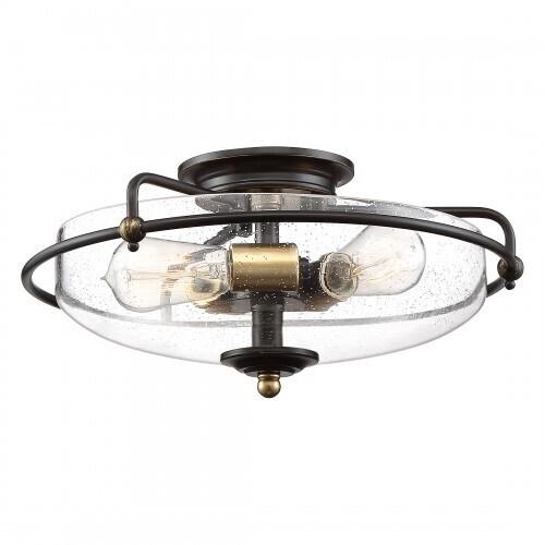 Quoizel GFC1617PN Griffin Flush mount 17"d palladian bronze Flush Mount