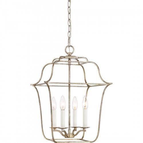 Quoizel GLY5204CS Gallery Foyer 4lt century silver leaf Pendant