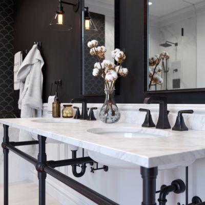 Pfister Tuscan Bronze Park Avenue Widespread Bath Faucet LG49-FE0Y