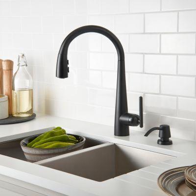 Pfister Black Lita Pull-down Kitchen Faucet GT529-SMB