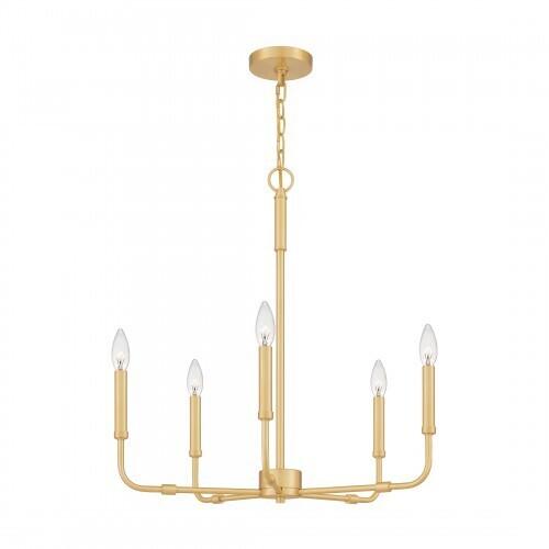 Quoizel ABR5024AB Abner Chandelier 5 light aged brass Chandelier