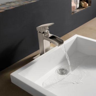 Pfister Brushed Nickel Kenzo Widespread Bath Faucet LG49-DF0K