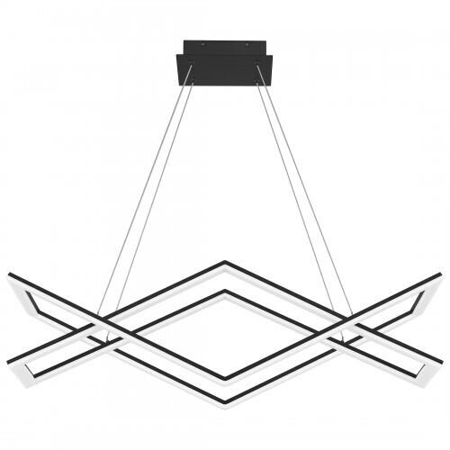 Quoizel PCNEW136MBK Newman Linear chandelier led matte black Island Light
