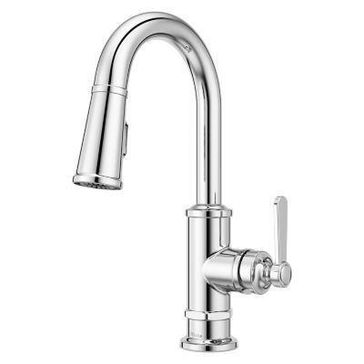 Pfister Polished Chrome 1-handle Pull-down Bar/prep Kitchen Faucet GT572-TDC