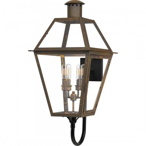 Quoizel RO8414IZ Rue De Royal Outdoor wall 4 light industrial bronze Outdoor Lantern