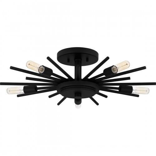 Quoizel QSF6158MBK Quoizel Semi-Flush Mount Semi flush 5 lights matte black Semi-Flush Mount