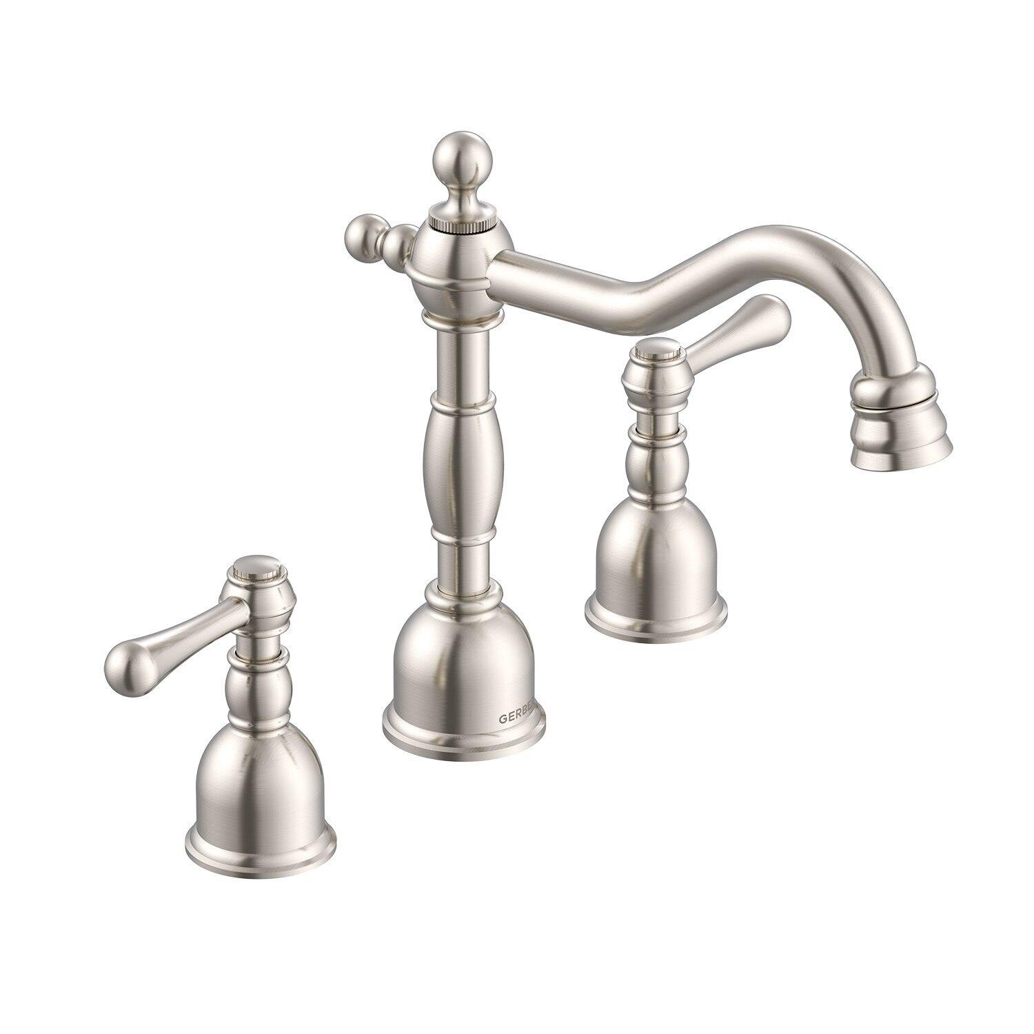 Gerber D303257BN Brushed Nickel Opulence Two Handle Widespread Lavatory Faucet