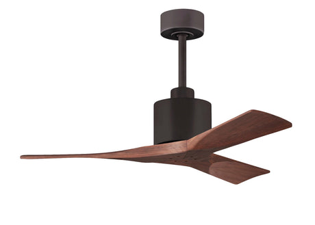 Matthews Fan NK-TB-WA-42 Nan 6-speed ceiling fan in Textured Bronze finish with 42” solid walnut tone wood blades