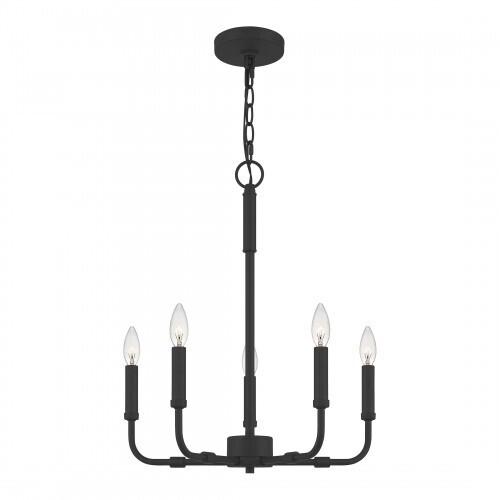 Quoizel ABR5018MBK Abner Chandelier 5 light matte black Chandelier