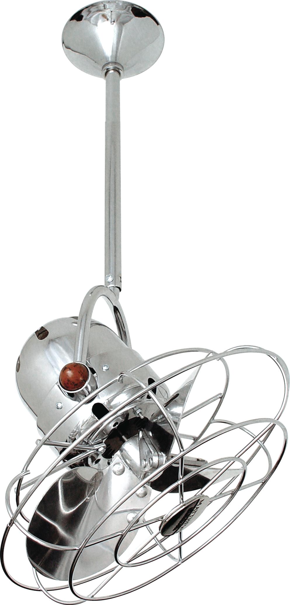 Matthews Fan BD-CR-MTL Bianca Direcional ceiling fan in Polished Chrome finish with metal blades.