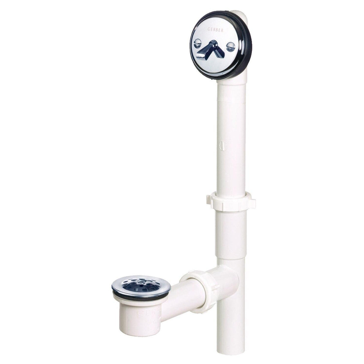 Gerber G0041510 Chrome Classics Pvc Trip Lever Drain for Standard Tub
