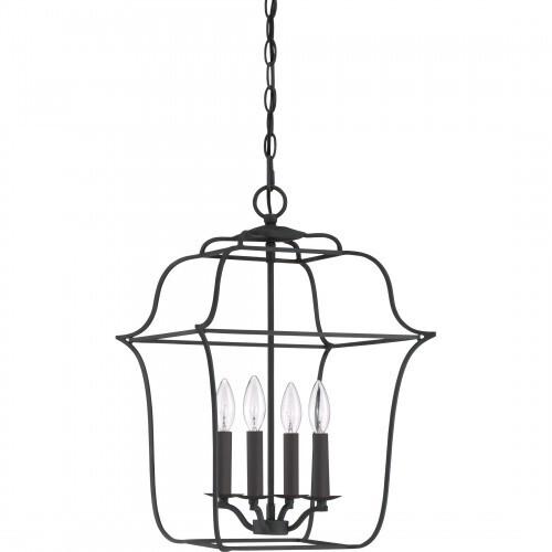 Quoizel GLY5204BA Gallery 4 light foyer ryl ebony Pendant