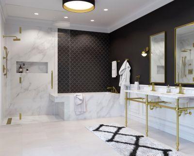 Brushed Gold Park Avenue Single Control, Centerset Bath Faucet LG42-FE0BG