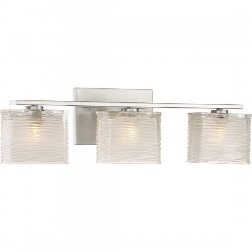 Quoizel WCP8603BN Westcap Bath fixture 3 light brushed nickel Bath Light