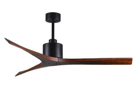 Matthews Fan MW-BK-WA-60 Mollywood 6-speed contemporary ceiling fan in Matte Black finish with 60” solid walnut tone blades