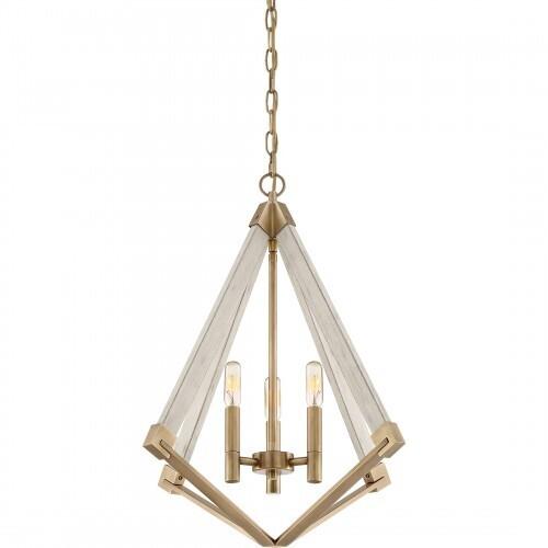 Quoizel VP5203WS Viewpoint Foyer 3lt weathered brass Pendant