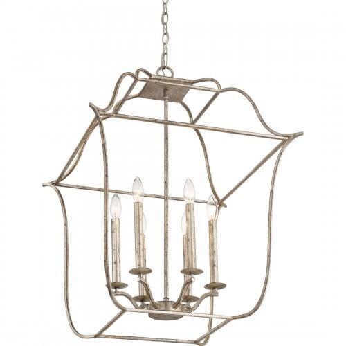Quoizel GLY5206CS Gallery Foyer 6lt century silver leaf Pendant