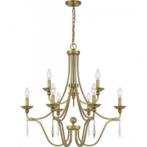 Quoizel JOU5032AB Joules Chandelier 9 light aged brass Chandelier