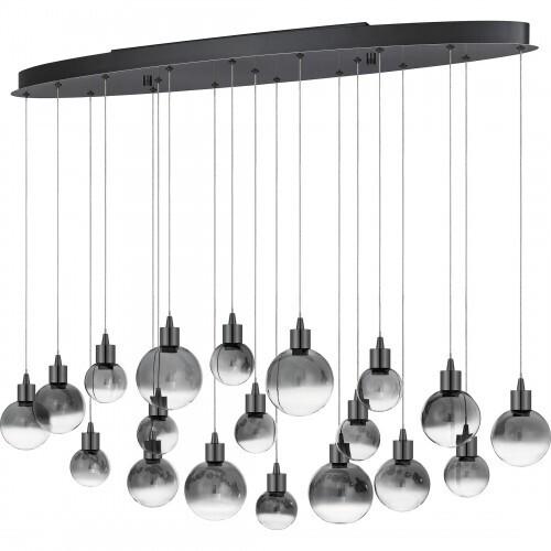 Quoizel PCSH1941BCH Shadow Linear chandelier led light black chrome Island Light