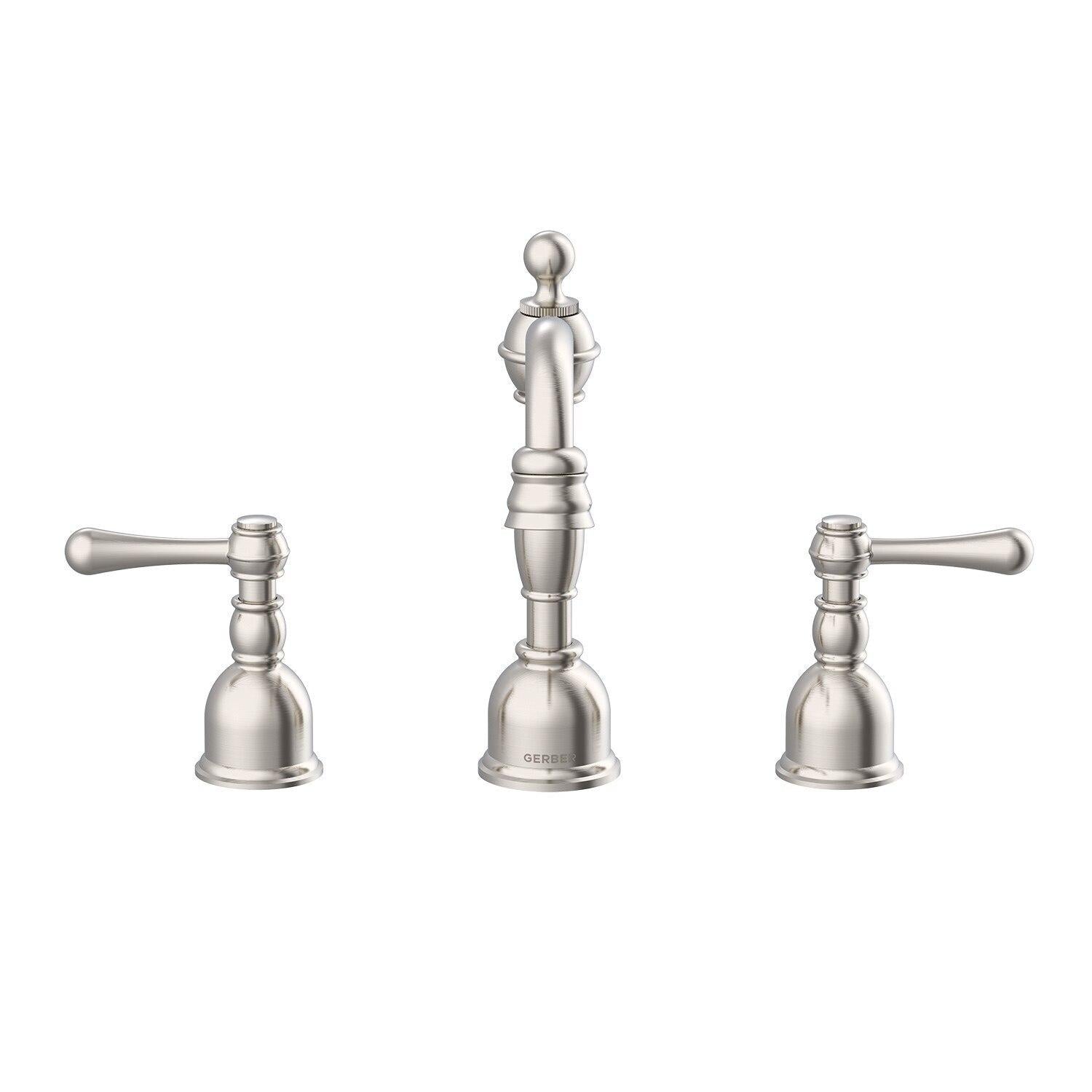 Gerber D303257BN Brushed Nickel Opulence Two Handle Widespread Lavatory Faucet