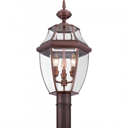 Quoizel NY9043AC Newbury Outdoor post aged copr 3l Outdoor Lantern