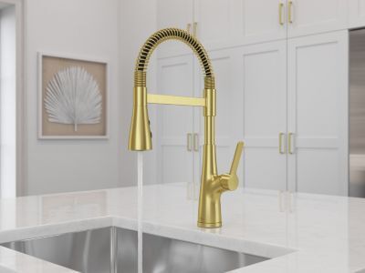 Pfister Brushed Gold Culinary Kitchen Faucet LG529-NECBG