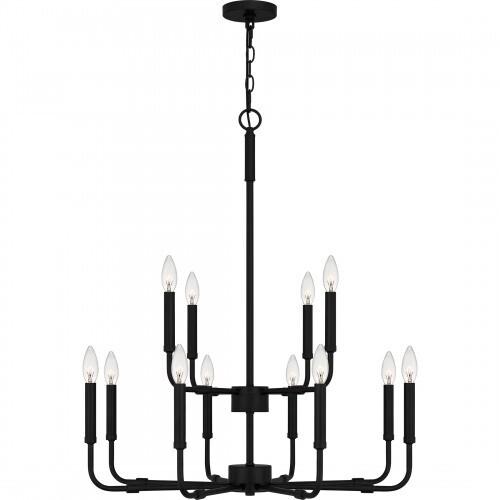 Quoizel ABR5128MBK Abner Chandelier 12 lights matte black Chandelier