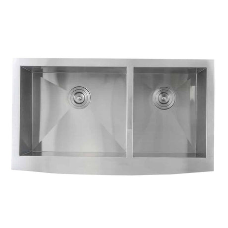 Lenova SS-AP-D36 Undermount Double Bowl 36 x 20-3/4 x 10 - Brushed Satin