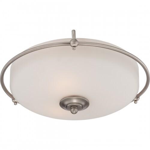 Quoizel GF1617AN Griffin Flush mount antq nikl 17"d Flush Mount
