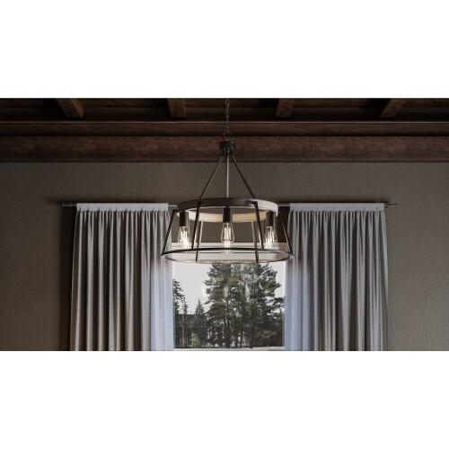 Quoizel BRT5006GK Brockton 6 light chandelier grey ash Chandelier