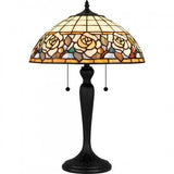 Quoizel TF6150MBK Tiffany Table lamp tiffany 2 lights matte black Table Lamp