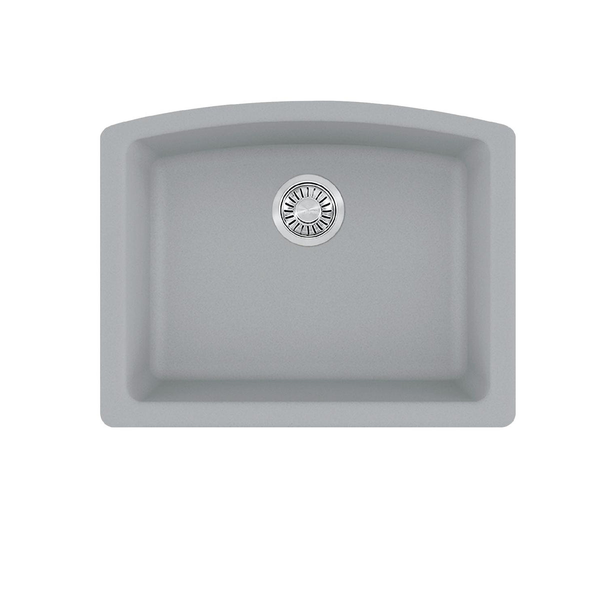 FRANKE ELG11022SHG Ellipse 25.0-in. x 19.6-in. Stone Grey Granite Undermount Single Bowl Kitchen Sink - ELG11022SHG In Stone Grey