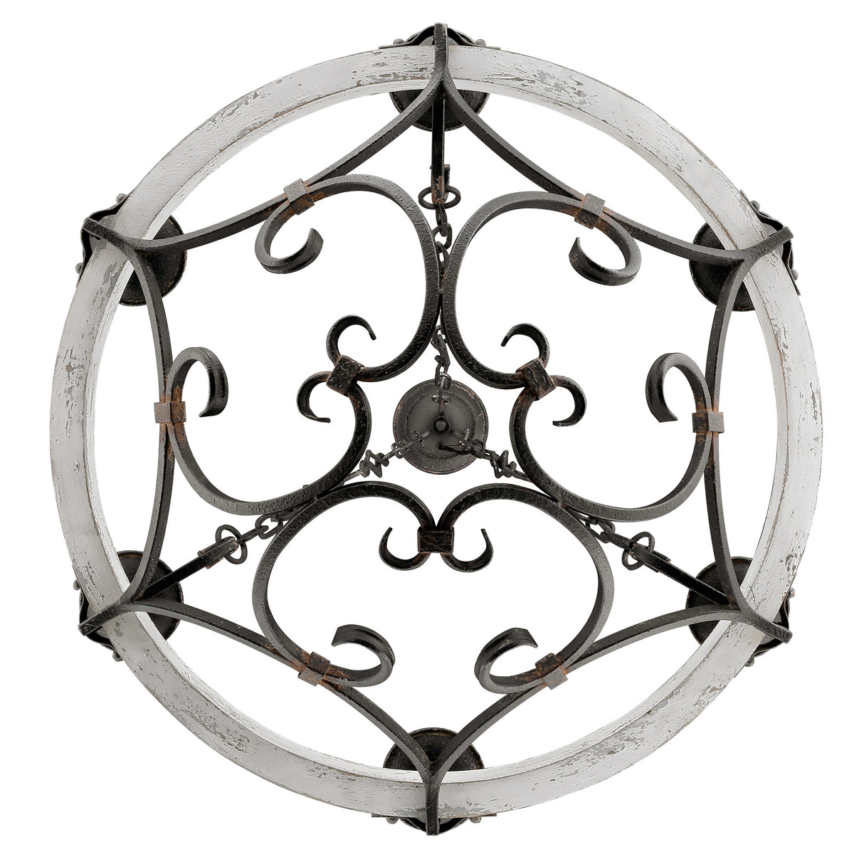 Madera 6-Light Chandelier in Antique Black Iron