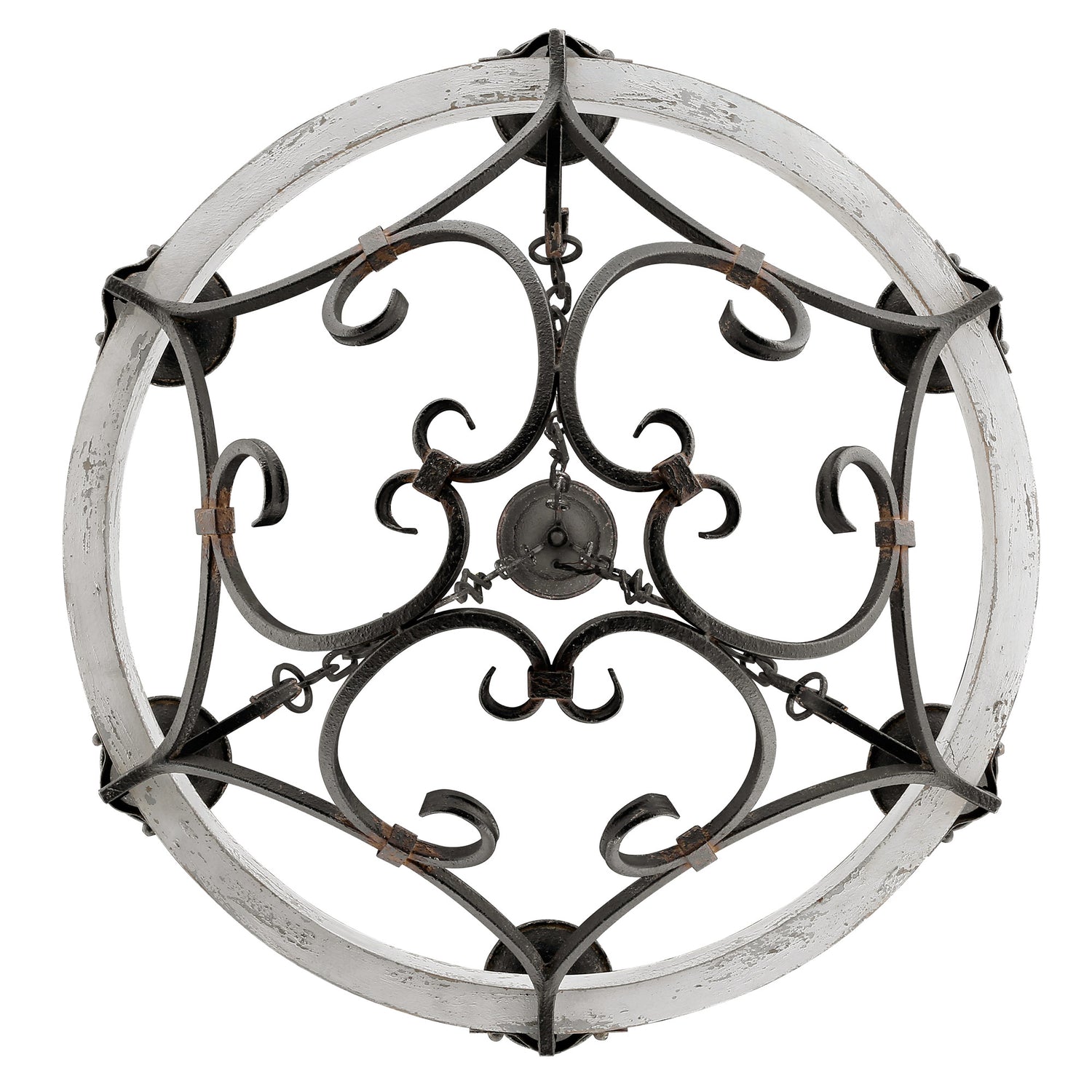 Madera 6-Light Chandelier in Antique Black Iron