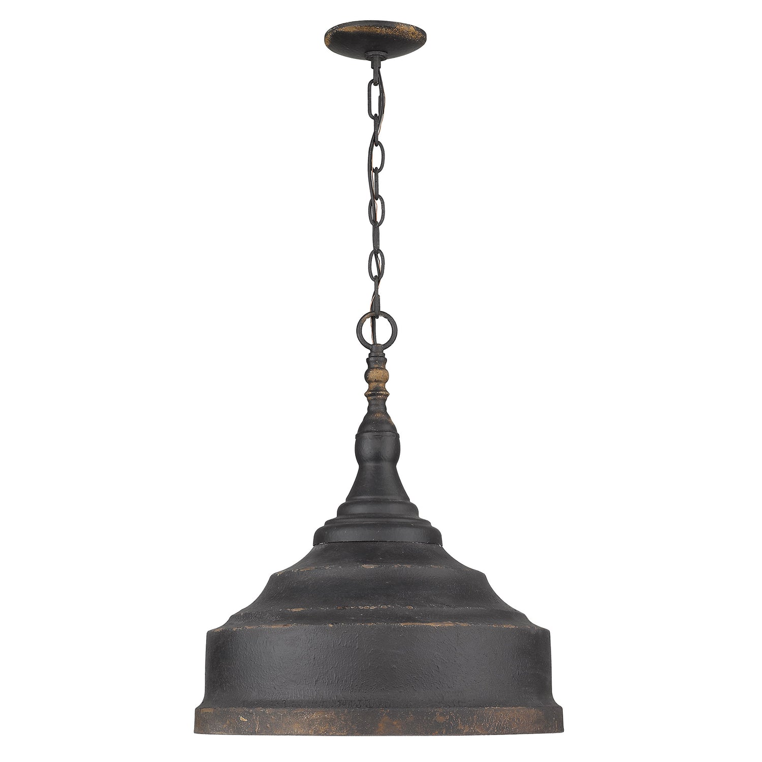 Keating 3 Light Pendant in Antique Black Iron